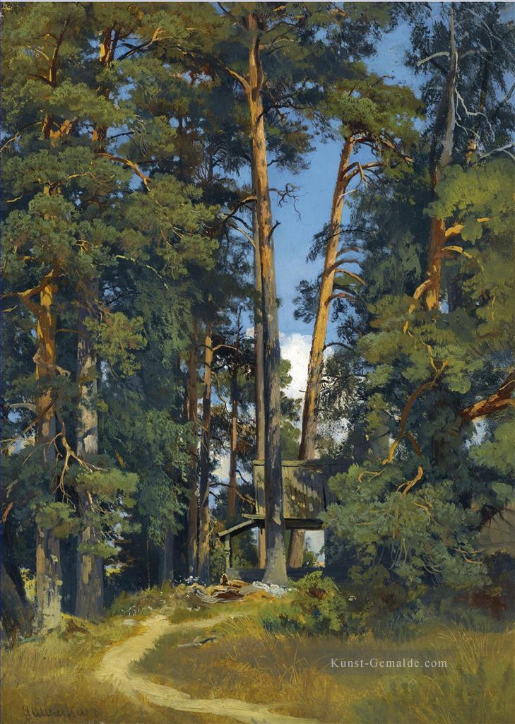 WOODLAND GROVE klassische Landschaft Ivan Ivanovich Bäume Ölgemälde